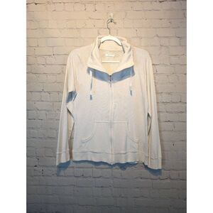 Columbia lightweight full zip cowl neck sweatshirt medium